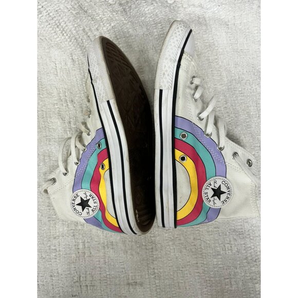 Converse Chuck Taylor Pink White Unicorn Rainbow High Top Sneakers Size 4 #45985 - Picture 4 of 7